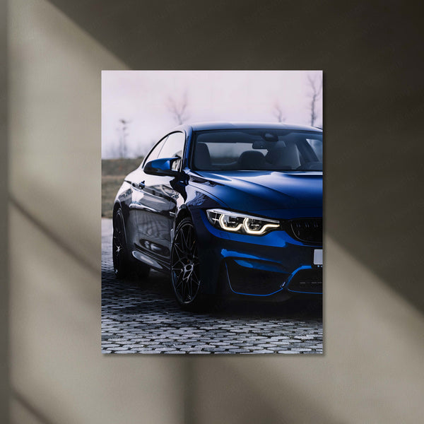 BMW M4 Coupe (F82 generation) Neon LED Metal Poster | Performance Machine Glow Edition | Luxury Automotive Wall Art