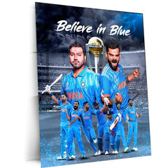 Indian Team – Champions Trophy 2025 Winner Metal Poster 🏆🇮🇳 - TURTLEWINGS 