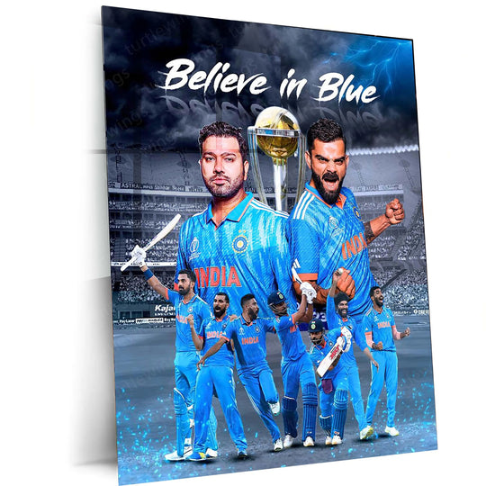 Indian Team – Champions Trophy 2025 Winner Metal Poster 🏆🇮🇳