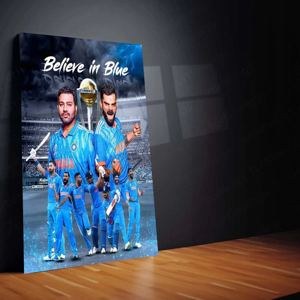 Indian Team – Champions Trophy 2025 Winner Metal Poster 🏆🇮🇳 - TURTLEWINGS 