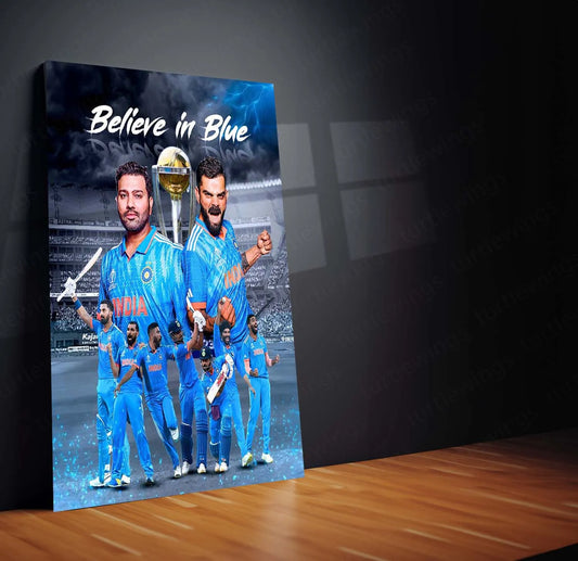 Indian Team – Champions Trophy 2025 Winner Metal Poster 🏆🇮🇳