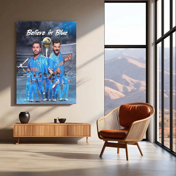 Indian Team – Champions Trophy 2025 Winner Metal Poster 🏆🇮🇳 - TURTLEWINGS 