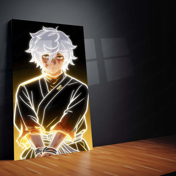 Anime Metal Poster | Gabimaru the Hollow Golden Aura Wall Art – product image 2