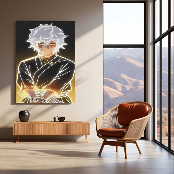 Anime Metal Poster | Gabimaru the Hollow Golden Aura Wall Art – product image 3