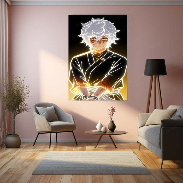 Anime Metal Poster | Gabimaru the Hollow Golden Aura Wall Art – product image 4