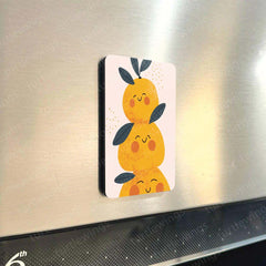 Fridge Magnets |Fruits Art Fridge Magnet Set – Set of 3 & 10 Colorful Metal Magnets (60x80mm)