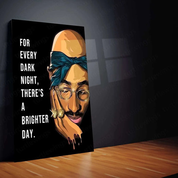 2Pac Metal Poster | Tupac Shakur Wall Art | Hip-Hop Legend Decor - TURTLEWINGS 