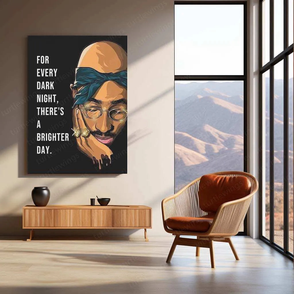 2Pac Metal Poster | Tupac Shakur Wall Art | Hip-Hop Legend Decor