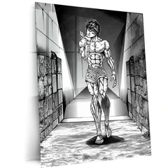 Baki Hanma Metal Poster | Anime Wall Art | Fighting Spirit & Martial Arts Decor - TURTLEWINGS 