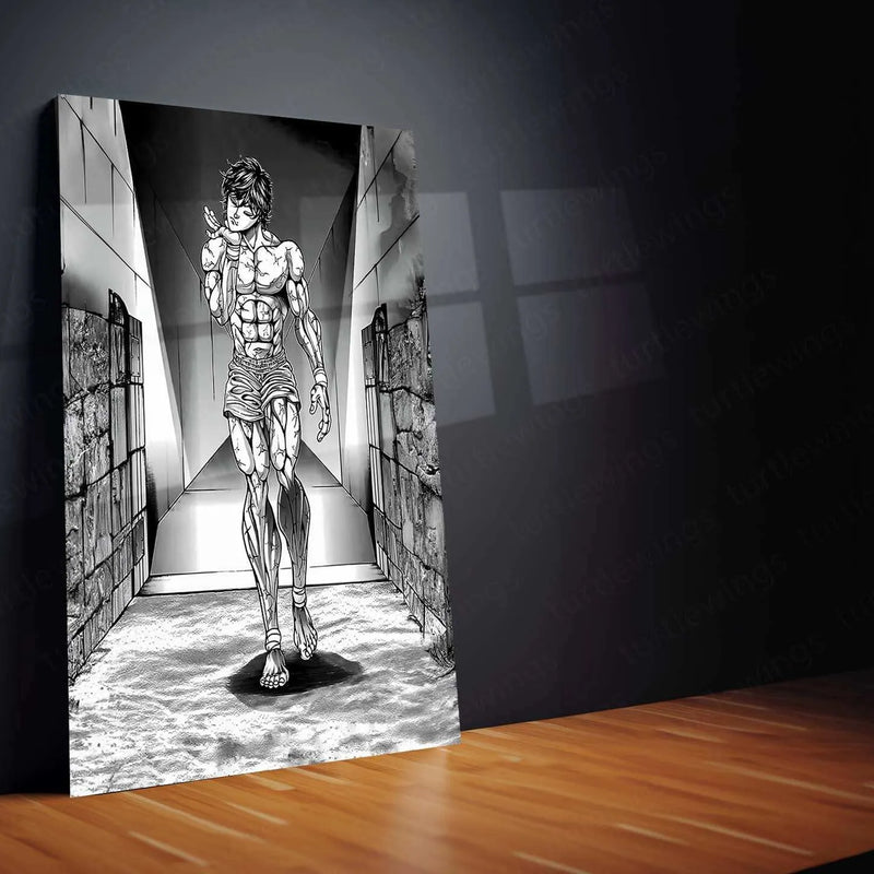 Baki Hanma Metal Poster | Anime Wall Art | Fighting Spirit & Martial Arts Decor - TURTLEWINGS 