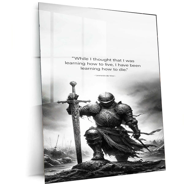 Leonardo da Vinci Warrior Quote – The Master of Art and Wisdom Metal Poster 2 - TURTLEWINGS 