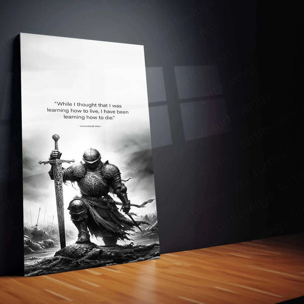 Leonardo da Vinci Warrior Quote – The Master of Art and Wisdom Metal Poster 2 - TURTLEWINGS 