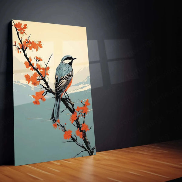 Urban aesthetic Metal Poster | Aesthetic Bird Image Set of 2 Metal Posters – Elegant & Nature-Inspired Wall Art - TURTLEWINGS 