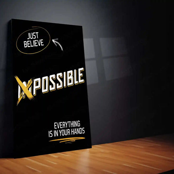 Motivational Metal Poster Set of 2 – Inspirational Quote Wall Frame Décor