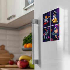 Fridge Magnets | Astronaut Space art Fridge Magnets Set of 4 ( 60 x 80 mm) 01