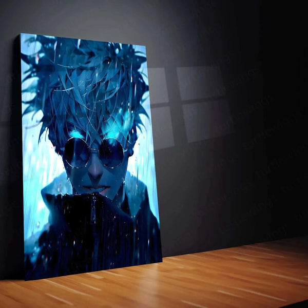 Satoru Gojo Metal Poster | Jujutsu Kaisen Anime Wall Art | Infinity Domain Expansion Decor Description - TURTLEWINGS 