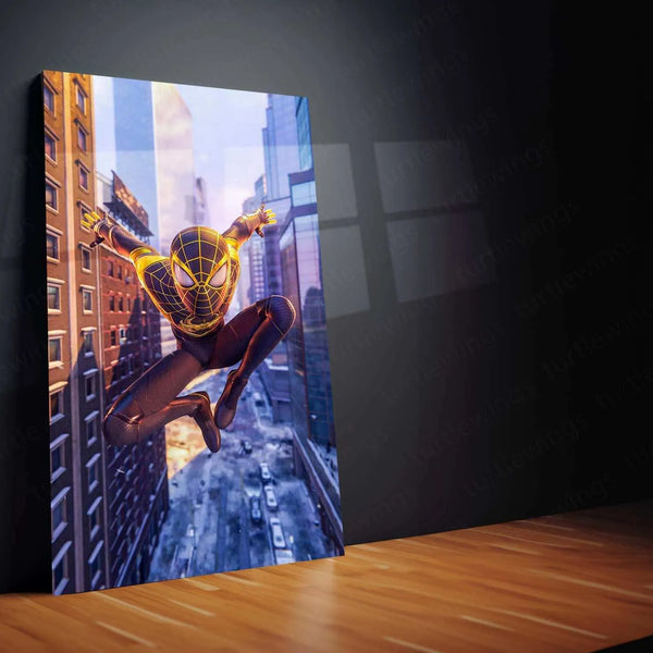 Spider-Man Metal Poster | Marvel Superhero Wall Art | Web-Slinger Comic Decor - TURTLEWINGS 