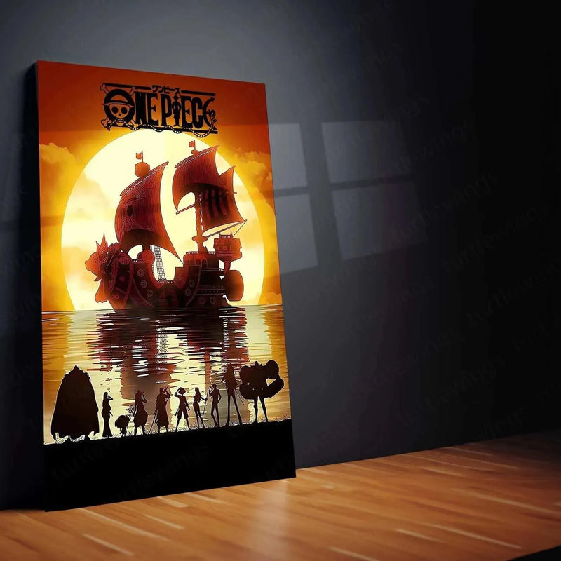 One Piece Metal Poster | Pirate Adventure Wall Art | Luffy & Crew Anime Decor - TURTLEWINGS 