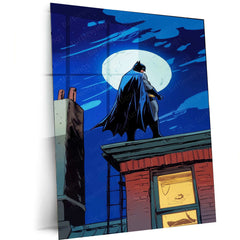Batman Metal Poster | Dark Knight Wall Art | Gotham City Decor - TURTLEWINGS 