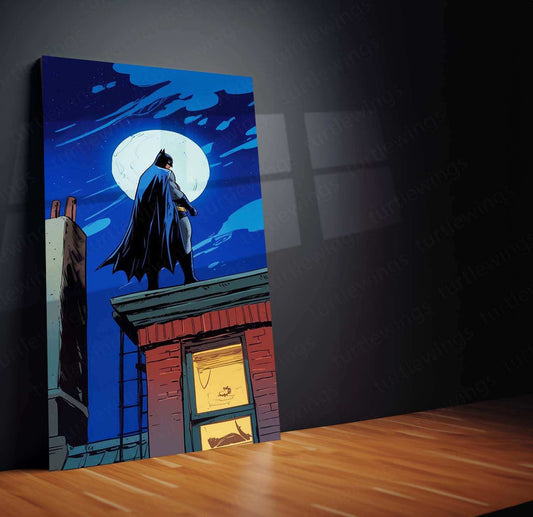 Batman Metal Poster | Dark Knight Wall Art | Gotham City Decor - TURTLEWINGS 