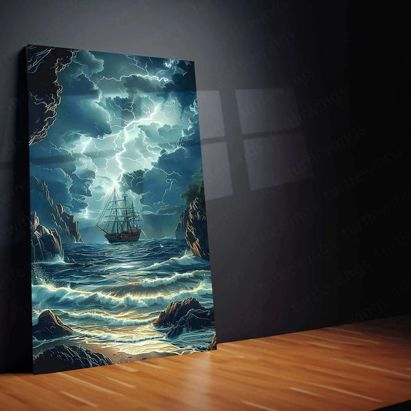 Nature Abstract Art Metal Poster | Modern Landscape Wall Art | Organic and Fluid Design - TURTLEWINGS 