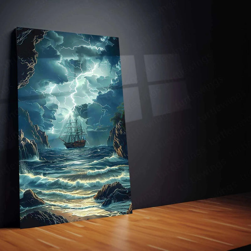 Nature Abstract Art Metal Poster | Modern Landscape Wall Art | Organic and Fluid Design - TURTLEWINGS 