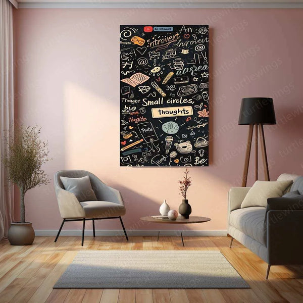 Doodle Double Metal Poster | Fun & Creative Abstract Art | Vibrant & Playful Wall Decor - TURTLEWINGS 