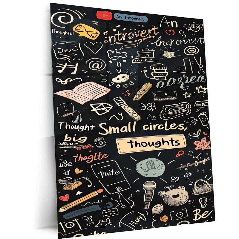 Doodle Double Metal Poster | Fun & Creative Abstract Art | Vibrant & Playful Wall Decor - TURTLEWINGS 