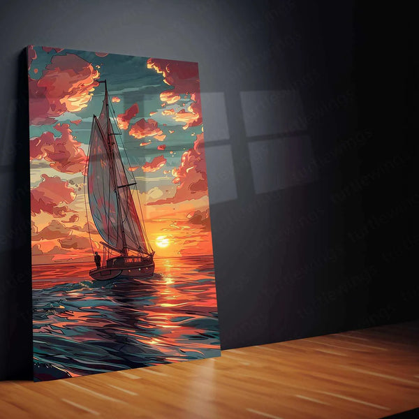 Nature Abstract Art Metal Poster | Modern Landscape Wall Art | - TURTLEWINGS 