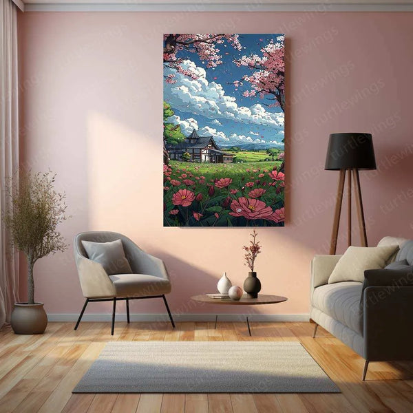 Flowers Nature Abstract Metal Poster | Botanical & Abstract Art Wall Decor - TURTLEWINGS 