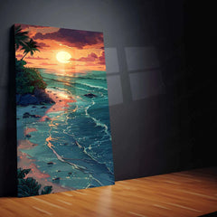 Ocean Nature Art Metal Poster | Tranquil Seascape & Coastal Beauty Wall Decor - TURTLEWINGS 
