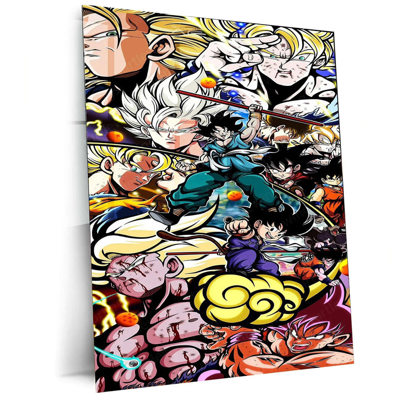 Dragon Ball All Characters Metal Poster | Iconic DBZ Heroes & Villains | DB Art Wall Decor - TURTLEWINGS 