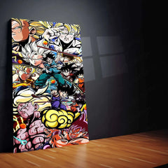 Dragon Ball All Characters Metal Poster | Iconic DBZ Heroes & Villains | DB Art Wall Decor - TURTLEWINGS 