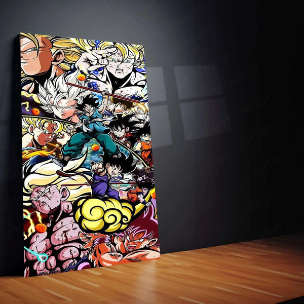 Dragon Ball All Characters Metal Poster | Iconic DBZ Heroes & Villains | DB Art Wall Decor - TURTLEWINGS 