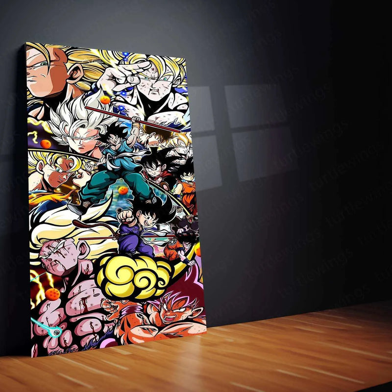 Dragon Ball All Characters Metal Poster | Iconic DBZ Heroes & Villains | DB Art Wall Decor - TURTLEWINGS 