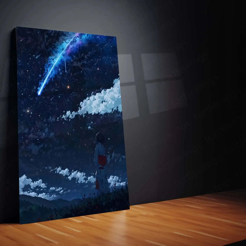 Your Name Anime Metal Poster | Kimi no Na wa Wall Art - TURTLEWINGS 