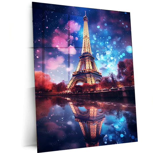 Paris Eiffel Tower Metal Poster – A Timeless Tribute to the City of Love - TURTLEWINGS 