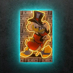 Rich Duck Neon LED Frame | Money Aesthetic Wall Art Luxury Hustle Vibe LED Frame by TurtleWings - TURTLEWINGS 