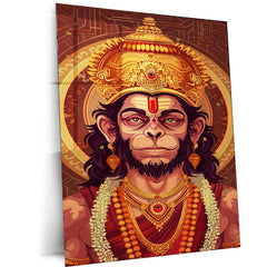 Hanuman – The Mighty Devotee Metal Poster - TURTLEWINGS 