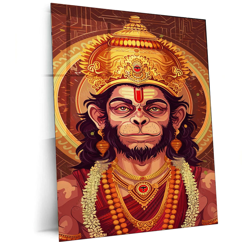 Hanuman – The Mighty Devotee Metal Poster - TURTLEWINGS 