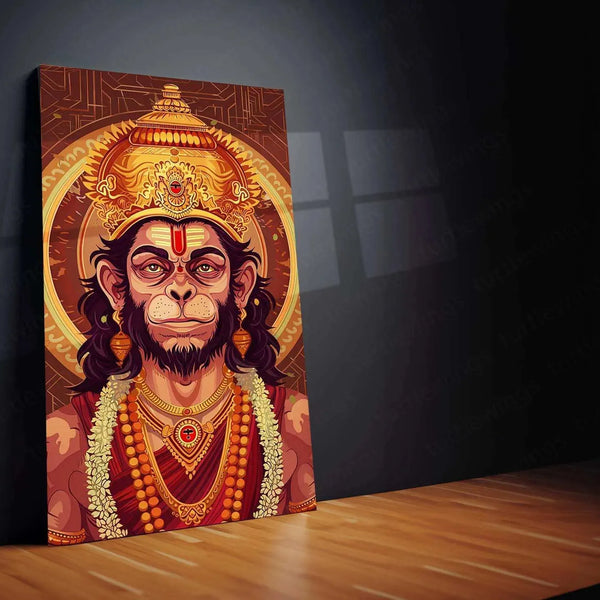 Hanuman – The Mighty Devotee Metal Poster - TURTLEWINGS 