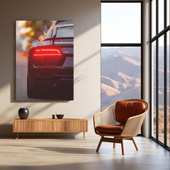 LED | Audi R8 Redline Neon LED Metal Frame | Supercar Wall Art with LED Glow - TURTLEWINGS 