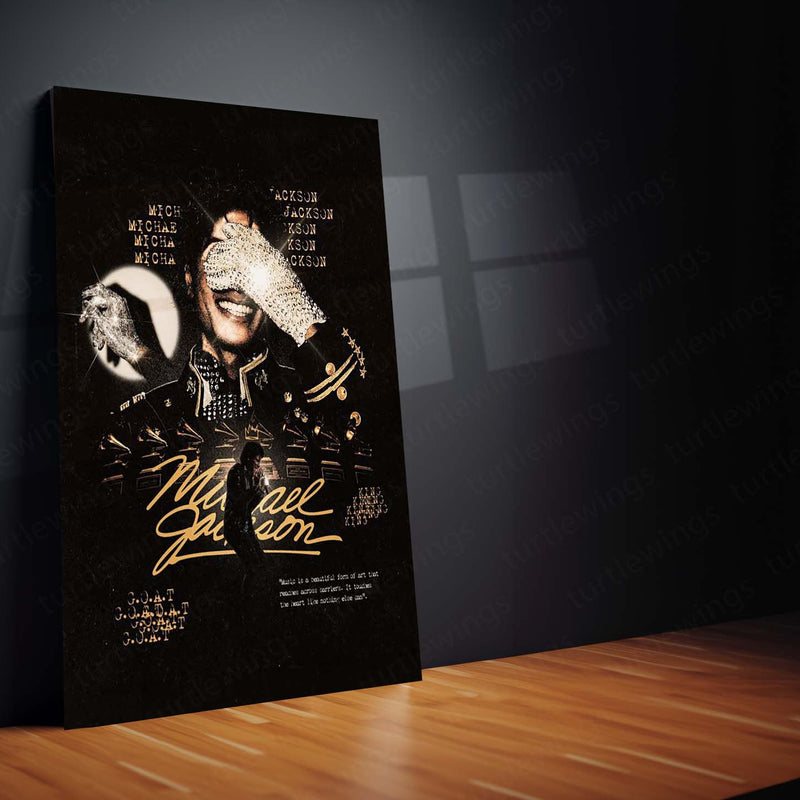 Michael Jackson – G.O.A.T Tribute | King of Pop Premium Metal Poster | Iconic Music Wall Art by TurtleWings