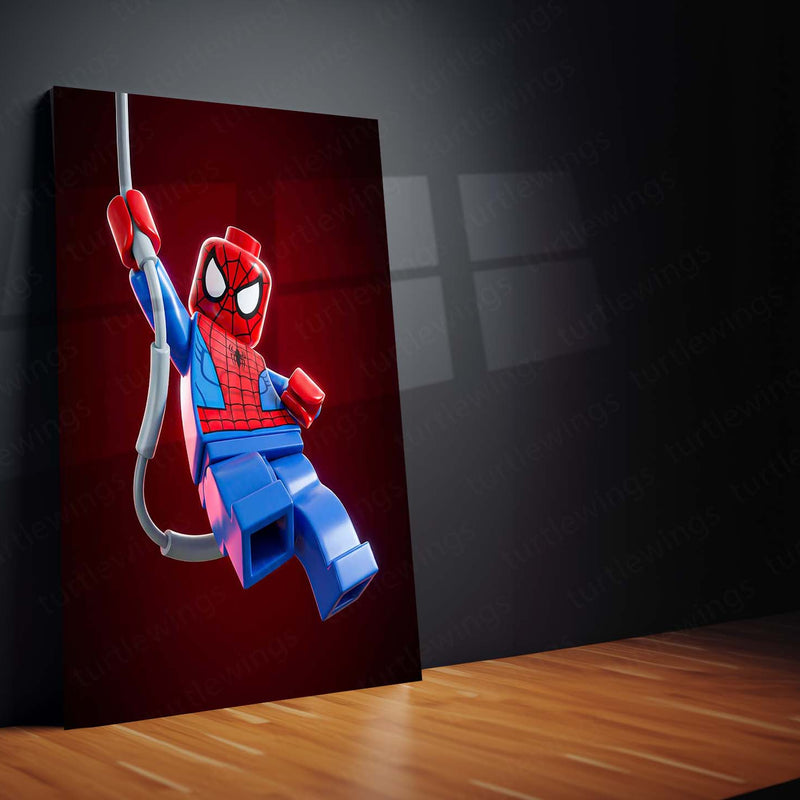 LEGO Spider-Man Metal Poster | Web-Swinging Superhero Toy Wall Art | Kids & Gaming Room Metal Print – product image 2