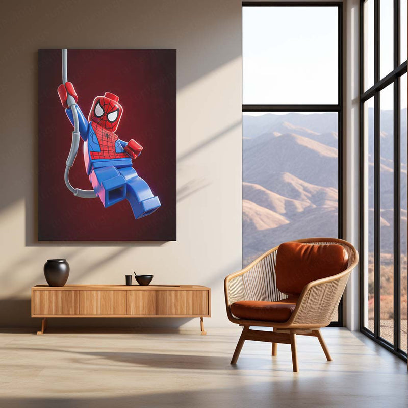 LEGO Spider-Man Metal Poster | Web-Swinging Superhero Toy Wall Art | Kids & Gaming Room Metal Print – product image 3