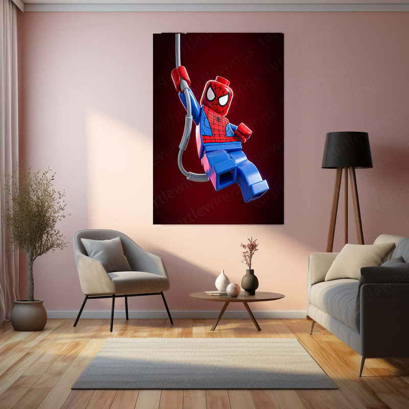 LEGO Spider-Man Metal Poster | Web-Swinging Superhero Toy Wall Art | Kids & Gaming Room Metal Print – product image 4