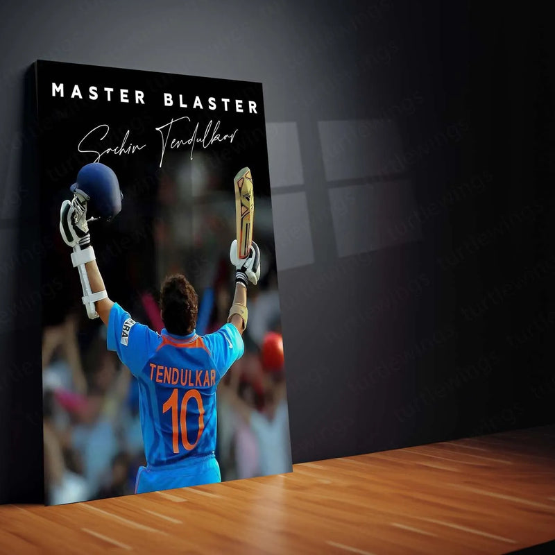 Cricket Metal poster | Sachin Tendulkar Metal Poster – Master Blaster - TURTLEWINGS 