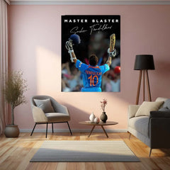 Cricket Metal poster | Sachin Tendulkar Metal Poster – Master Blaster - TURTLEWINGS 