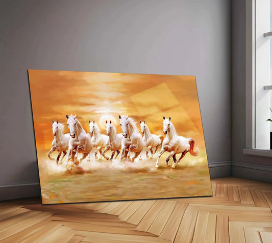 7 Horses Vastu Metal Frame – Symbol of Success & Prosperity - TURTLEWINGS 