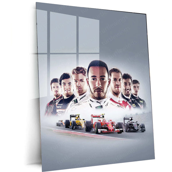 F1 2016 Metal Poster | Nico Rosberg Championship Edition | Formula 1 Racing Wall Art - TURTLEWINGS 